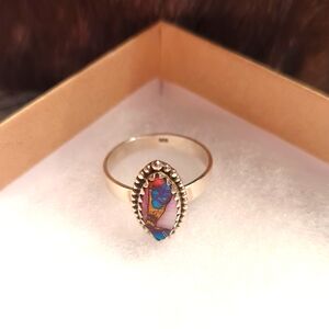 Dahlia Ring Size 10 .925 Sterling Silver